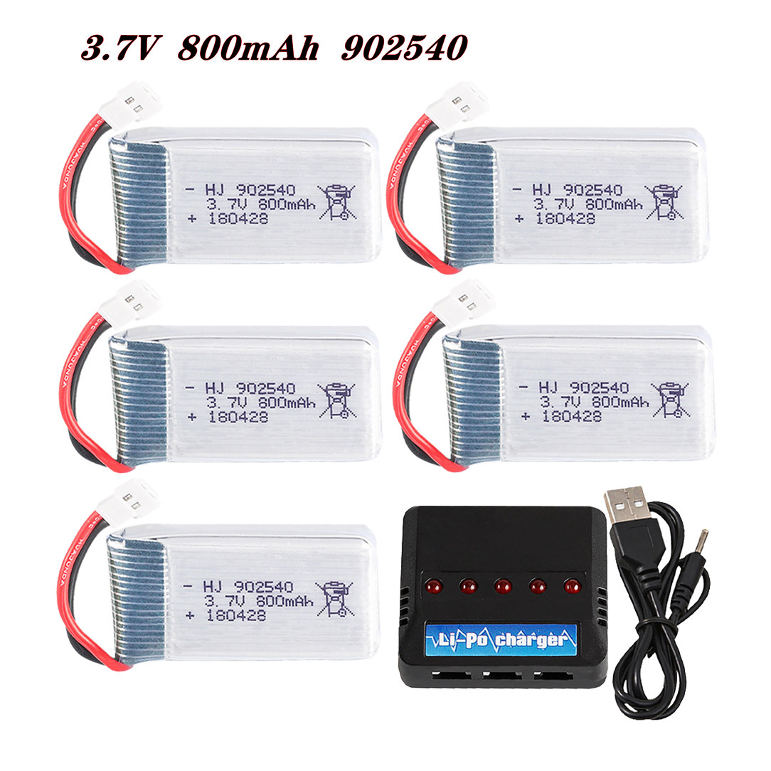 Rc Hobby Hub - Batería Lipo de 3,7 V, 800mAh,